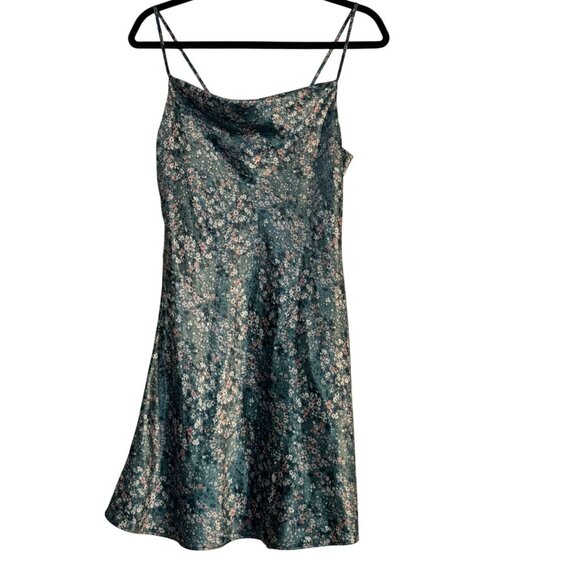 Lola Grace Dresses & Skirts - Lola Grace Sleeveless Floral Print Satin Slip Dress S